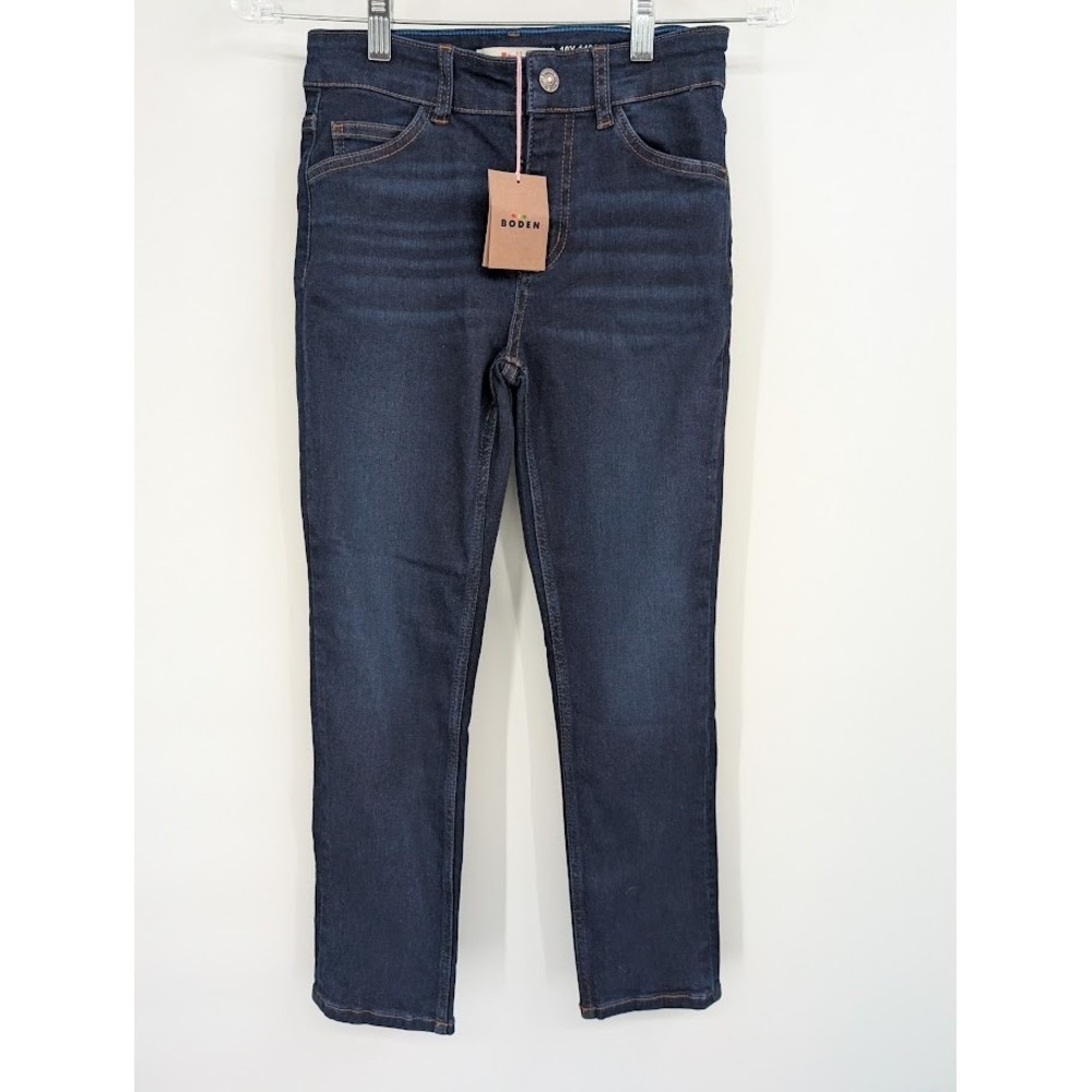 Mini Boden‎ NWT Kids Blue Denim Jeans slim sz 10Y Dark Wash